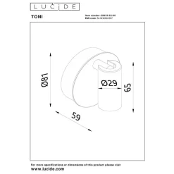 Lucide TONI Wandspot - Koffie New