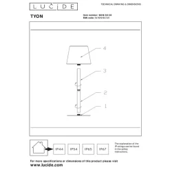Lucide TYON Tafellamp - Zwart Discount
