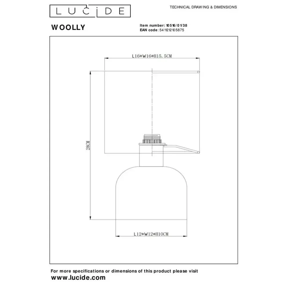 Lucide WOOLLY Tafellamp - Beige Hot
