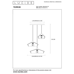 Lucide YUNKAI Hanglamp - Naturel