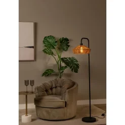 Lucide YUNKAI Vloerlamp - Naturel Hot