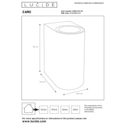 Lucide ZARO Wandspot - Zwart Outlet