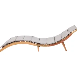 Beliani LUINO - Ligstoel - Grijs - Hout Outlet