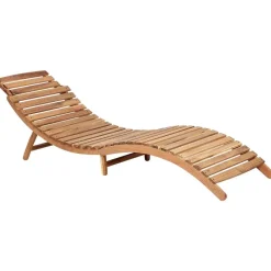 Beliani LUINO - Ligstoel - Grijs - Hout Outlet