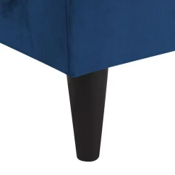 Beliani LUIRO - Chaise longue - Blauw - Linkerzijde - Fluweel Best