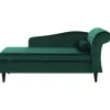 Beliani LUIRO - Chaise longue - Groen - Rechterzijde - Fluweel Outlet