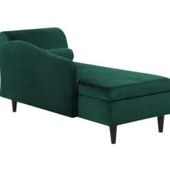 Beliani LUIRO - Chaise longue - Groen - Rechterzijde - Fluweel Outlet