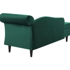 Beliani LUIRO - Chaise longue - Groen - Rechterzijde - Fluweel Outlet