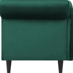 Beliani LUIRO - Chaise longue - Groen - Rechterzijde - Fluweel Outlet