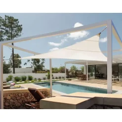 Beliani LUKKA - Schaduwdoek - Gebroken wit - Polyester New