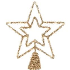 Lumineo kerstboom piek ster - goud - 26 cm - led Discount