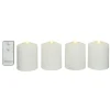 Lumineo LED kaarsen set - 4x stuks - wit - kerkkaarsen Hot