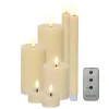 Lumineo LED kaarsen set - 7-delig - creme - met afstandsbediening New