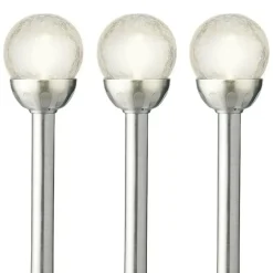 Lumineo LED tuinlampjes instekers - solar - ronde bol - 30 cm