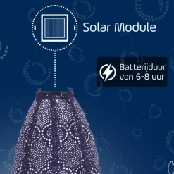 Lumiz Lampion op zonne energie - Solar tuinverlichting - Paris Set - 5 stuks