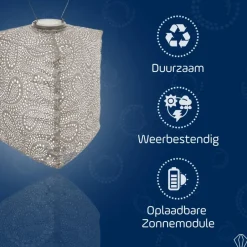 Lumiz Lampion op zonne energie - Solar tuinverlichting - Triangle Set - 3 stuks Outlet