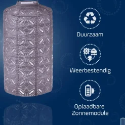 Lumiz Lampion op zonne energie - Solar tuinverlichting - Boedapest Set - 3 stuks Sale