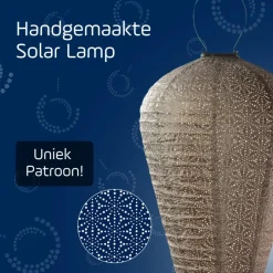 Lumiz Solar Buitenlampion - Sashiko Balloon - XL - Licht Taupe Online