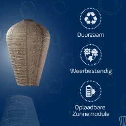 Lumiz Solar Buitenlampion - Sashiko Balloon - XL - Licht Taupe Online