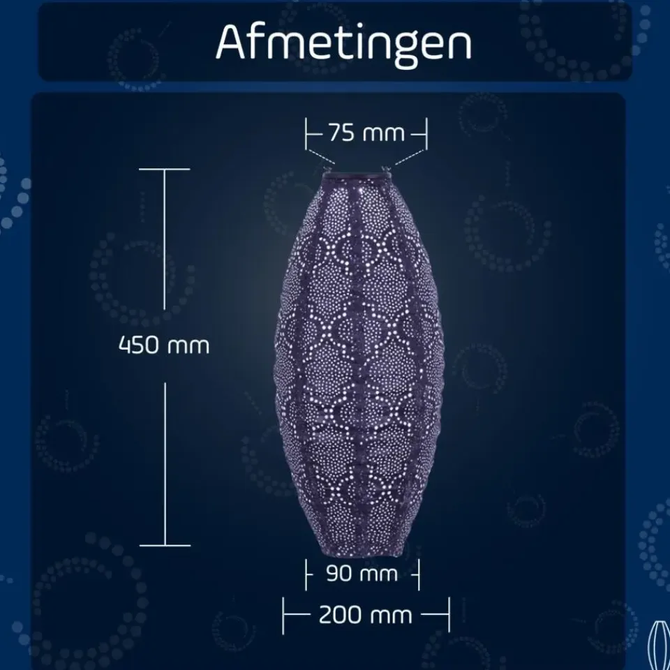 Lumiz Solar Lampion Bazaar Long Oval - 20 cm - Future Dusk Clearance