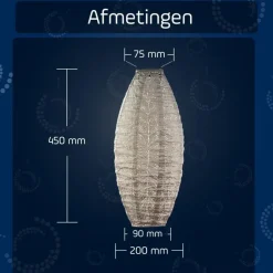 Lumiz Solar Lampion Folia Long Oval - 20 cm - Licht Taupe Sale