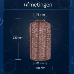 Lumiz Solar Lampion Folia Cylinder - 18 cm - Plum