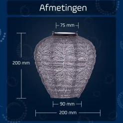 Lumiz Solar Lampion Folia Balloon - 20 cm - Lichtpaars Hot