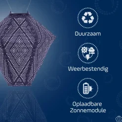 Lumiz Solar Lampion Ikat Diamond - 28 cm - Future Dusk Outlet