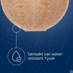 Lumiz Solar Lampion Lace Rond - 30 cm - Abrikoos Online