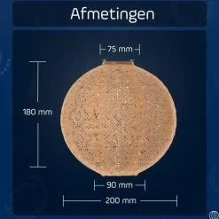 Lumiz Solar Lampion Lace Rond - 30 cm - Abrikoos Online
