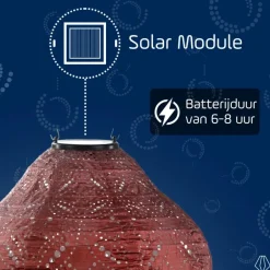 Lumiz Solar Lampion Mandela Jar - 30 cm - Koper Outlet