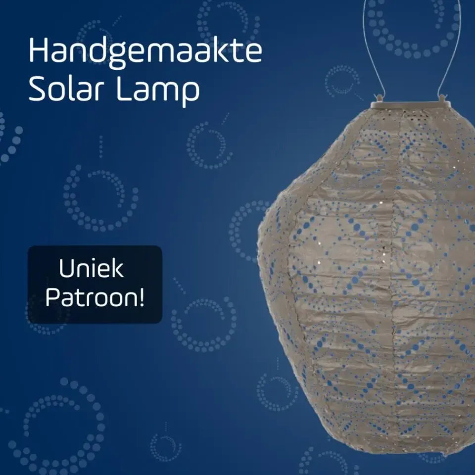 Lumiz Solar Lampion Mandela Jar - 30 cm - Taupe Hot