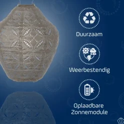 Lumiz Solar Lampion Mandela Jar - 30 cm - Taupe Hot