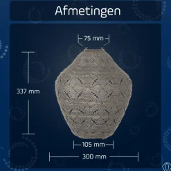 Lumiz Solar Lampion Mandela Jar - 30 cm - Taupe Hot