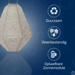 Lumiz Solar Lampion Marrakesh Can - 30 cm - Licht Taupe Online