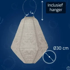 Lumiz Solar Lampion Marrakesh Can - 30 cm - Licht Taupe Online