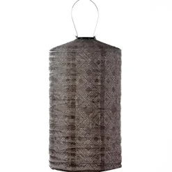 Lumiz Solar Lampion Mosaic Cylinder - 28 cm - Taupe Clearance