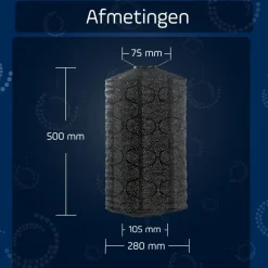 Lumiz Solar Lampion Mosaic Cylinder - 28 cm - Taupe Clearance