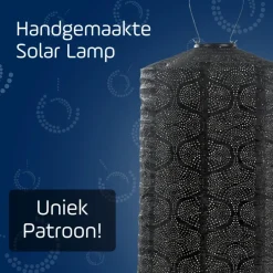 Lumiz Solar Lampion Mosaic Cylinder - 28 cm - Taupe Clearance