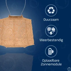 Lumiz Solar Lampion Paisley Lamp - 20 cm - Abrikoos Sale