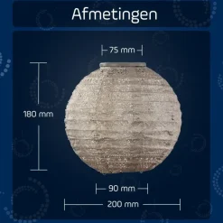 Lumiz Solar Lampion Spectare Rond - 20 cm - Licht Taupe New