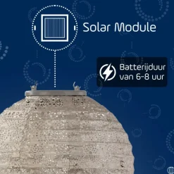 Lumiz Solar Lampion Spectare Rond - 20 cm - Licht Taupe New