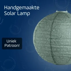 Lumiz Solar Lampion Tigres Rond - 40 cm - Sage Green Hot