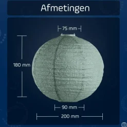 Lumiz Solar Lampion Tigres Rond - 40 cm - Sage Green Hot