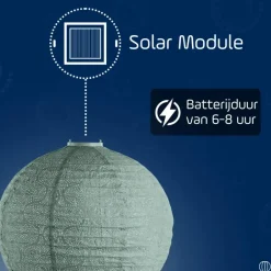 Lumiz Solar Lampion Tigres Rond - 40 cm - Sage Green Hot