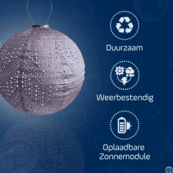 Lumiz Solar Lampion Verso Rond - 40 cm - Paars Clearance