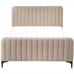 Leen Bakker LUNAN - Tweepersoonsbed - Beige - 120 x 200 cm - Bouclé Discount