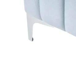 Leen Bakker LUNAN - Tweepersoonsbed - Lichtblauw - 120 x 200 cm - Fluweel Clearance