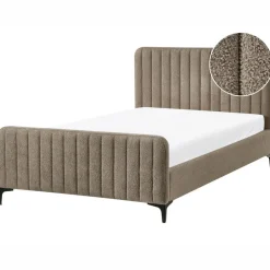 Leen Bakker LUNAN - Tweepersoonsbed - Taupe - 120 x 200 cm - Bouclé Hot