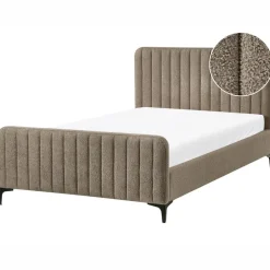 Leen Bakker LUNAN - Tweepersoonsbed - Taupe - 120 x 200 cm - Bouclé Hot